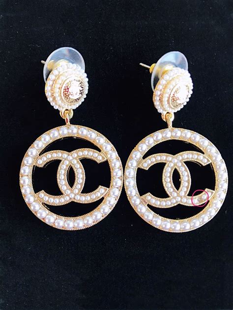 blue chanel earrings|chanel earrings cc real.